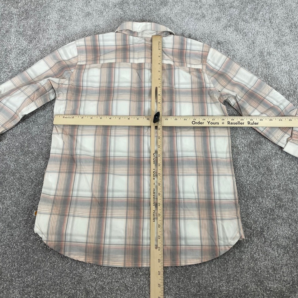 Carhartt Button Down Shirt‎ Womens Extra Small Roll Sleeve Plaid Western - Picture 9 of 16